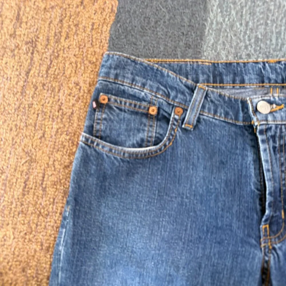 Old Navy Boys Loose Didley Bootcut Jeans Size 14 Dark Wash 100% Cotton